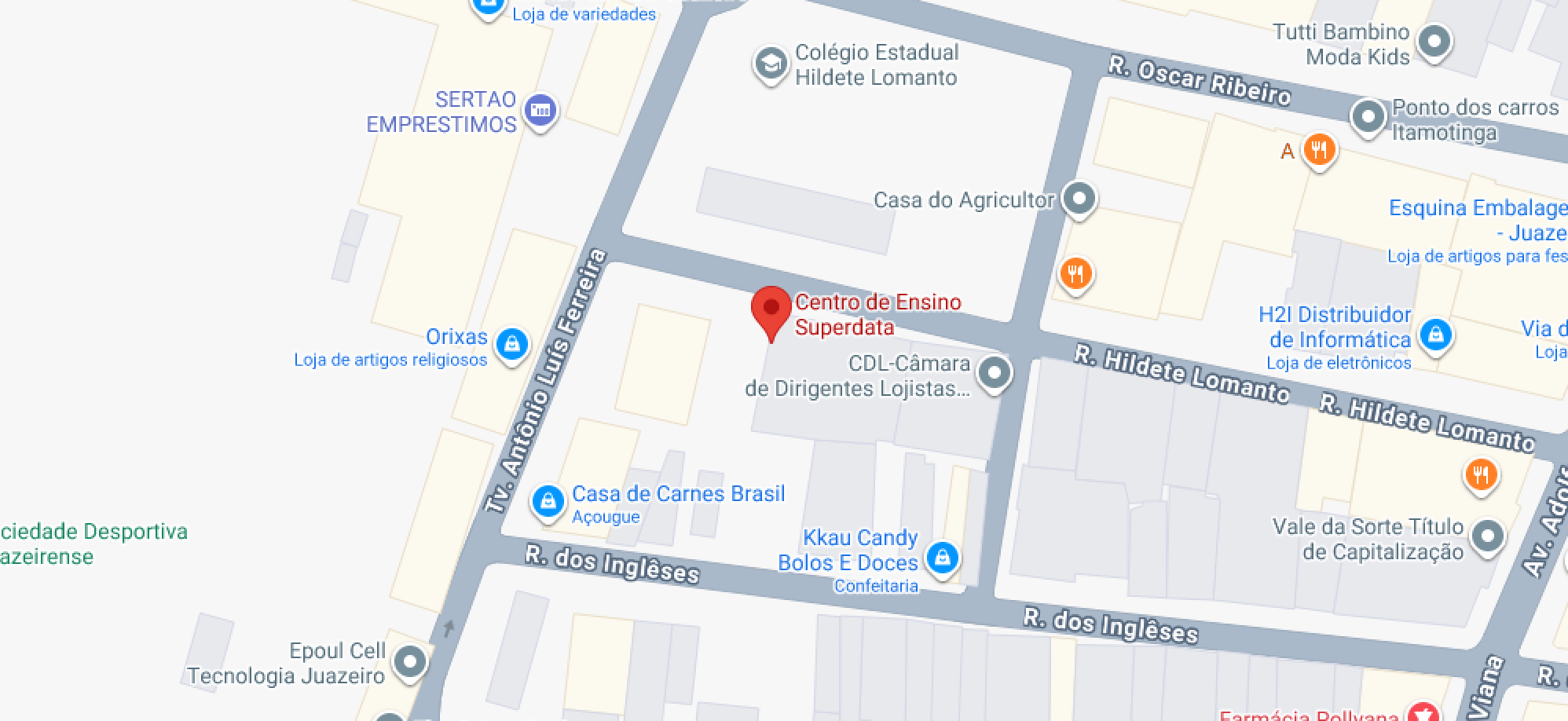 Mapa de localização da unidade de Juazeiro